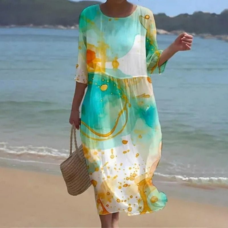 Keely | Vestido con flores del atardecer