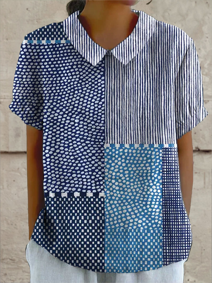 Allie | Camisa con estampado patchwork