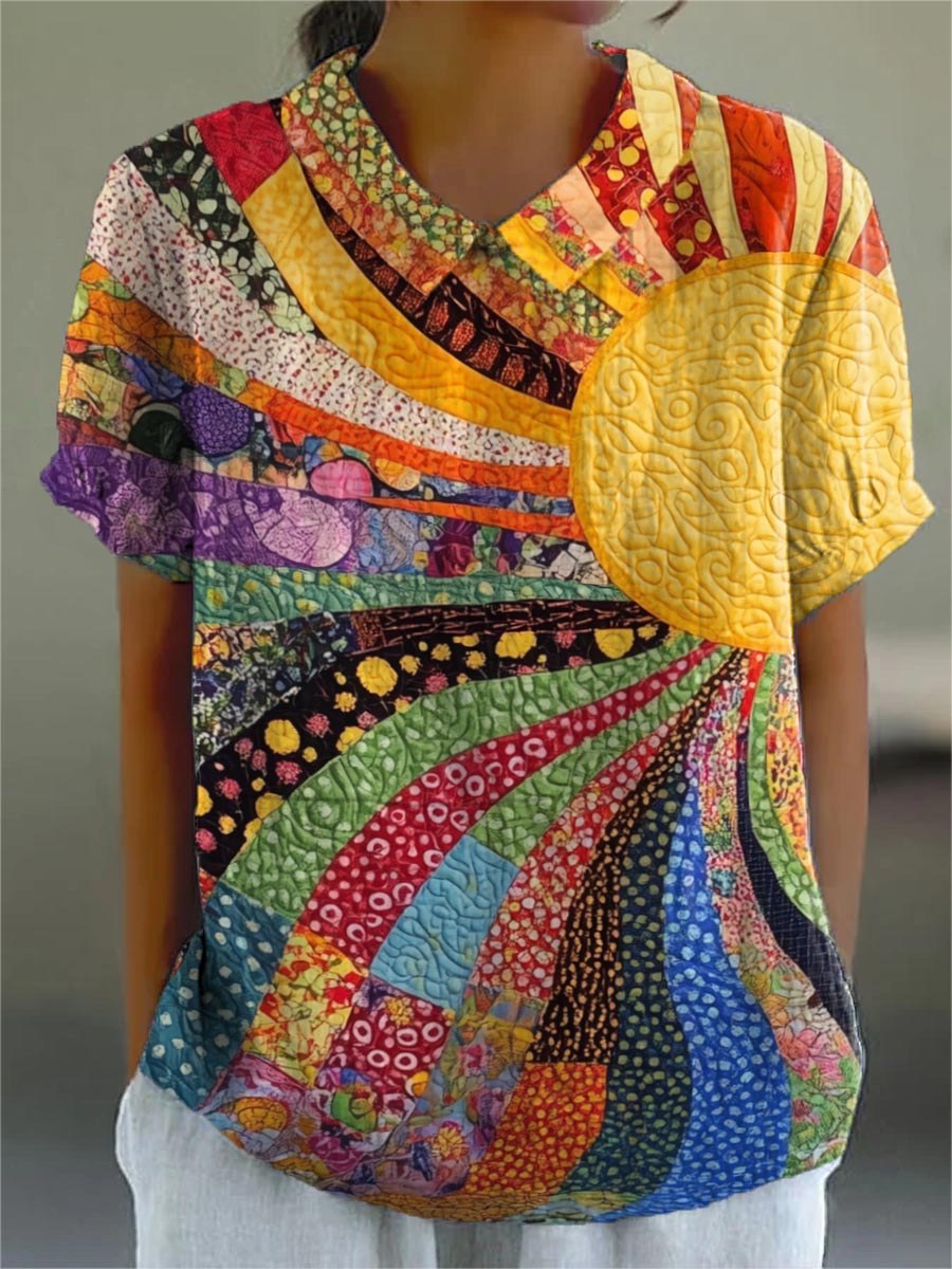 Maine | Camisa patchwork en rayos de sol
