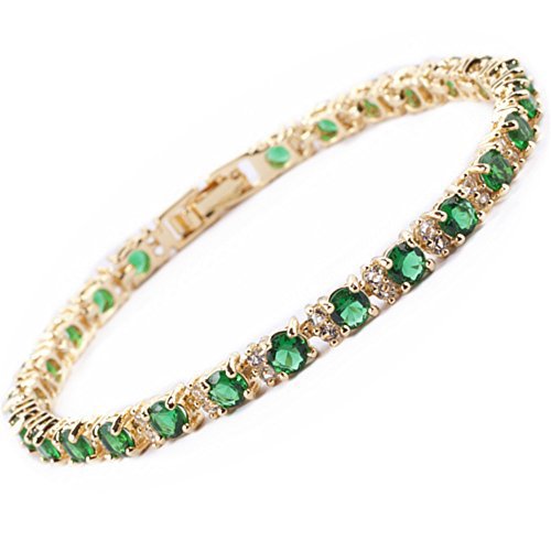 Pulsera Tennis Trio Esmeraldas | Oro