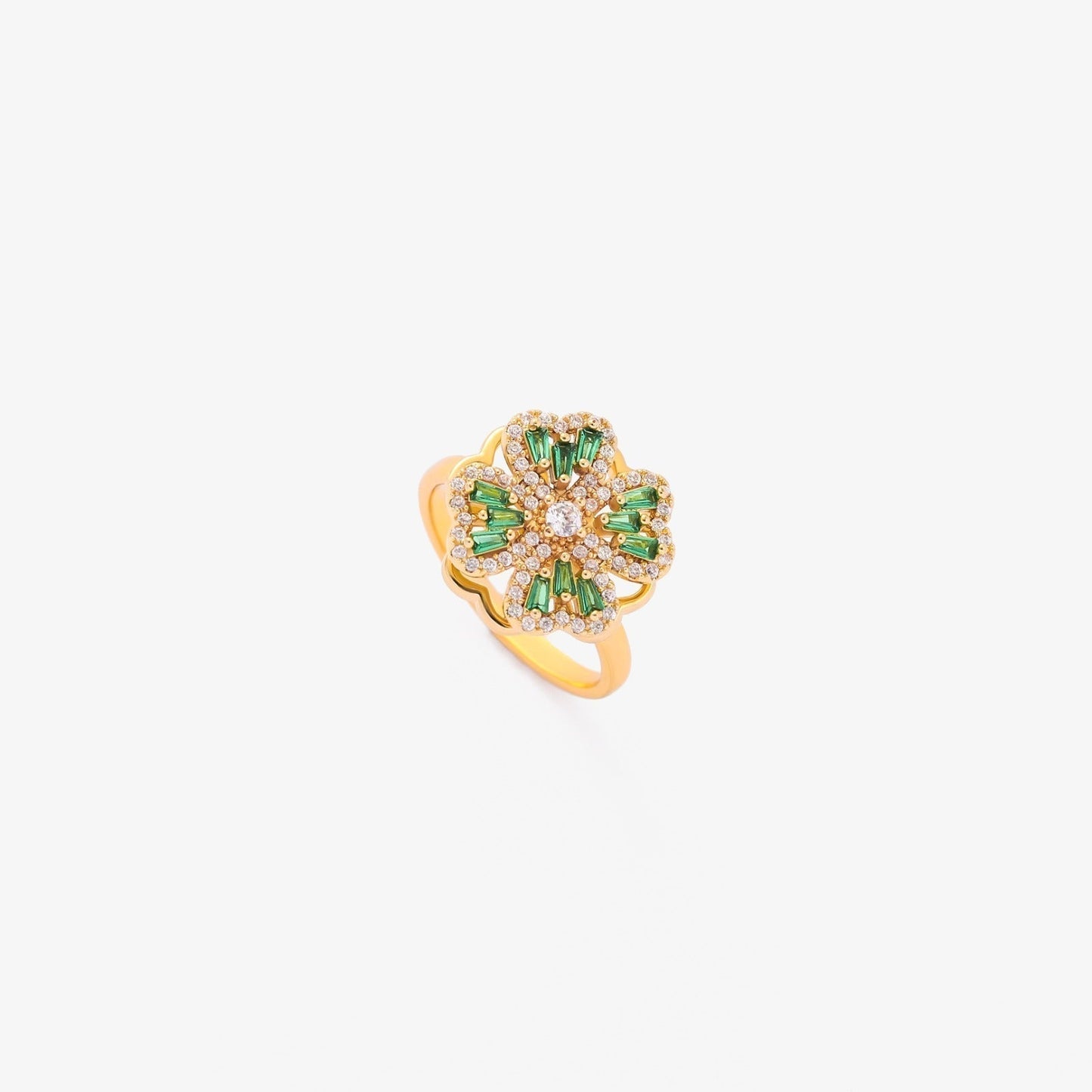 Giratorio Anillo Szmaragdowa Koniczyna | Oro