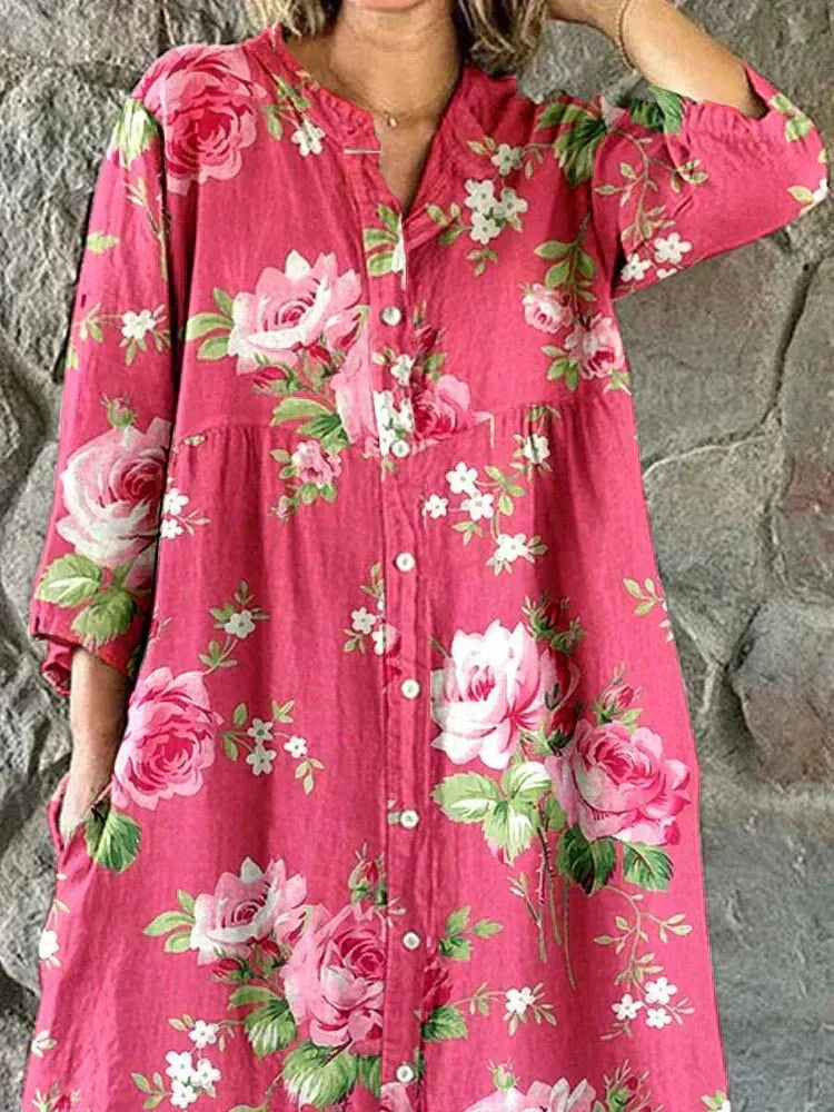 Maddie | Vestido con flores artísticas