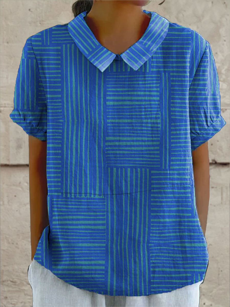 Maya | Camisa con rayas geométricas