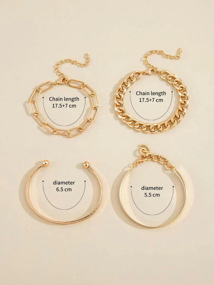 Elan Mercer Conjunto de Pulseras | Oro