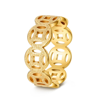 Ella Clásico Anillo Patrón | Oro