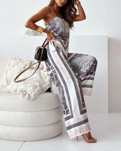 Helen | Conjunto de vacaciones de dos piezas: top atado y pantalones