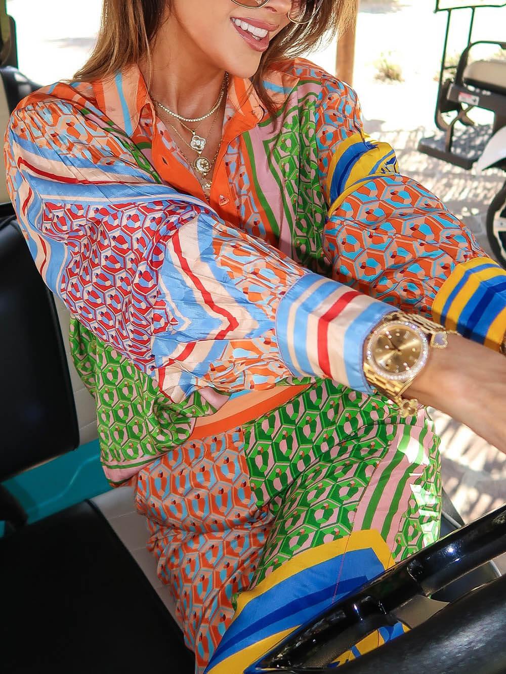 Josephine | Camisa colorida con estampado tropical