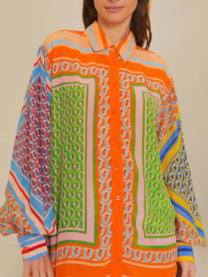 Josephine | Camisa colorida con estampado tropical