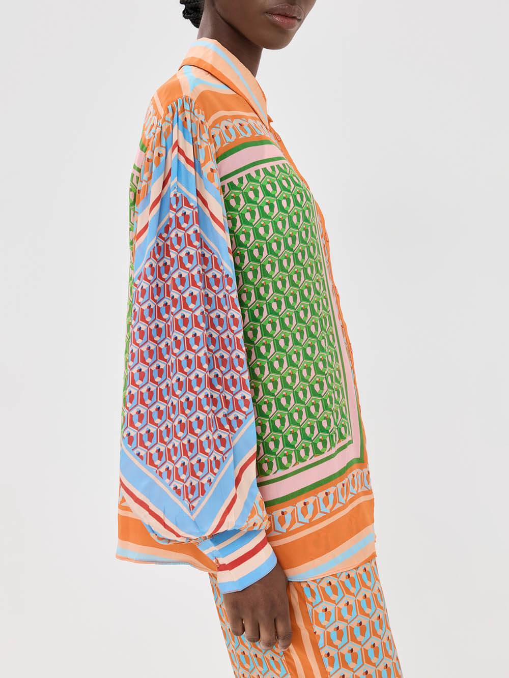 Josephine | Camisa colorida con estampado tropical