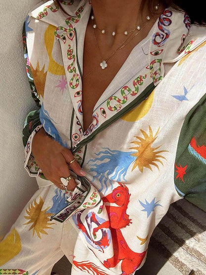 Jose | Conjunto: blusa de manga larga y pantalones con cintura elástica