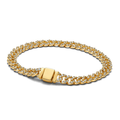Cubana Pulsera Pavé | Oro