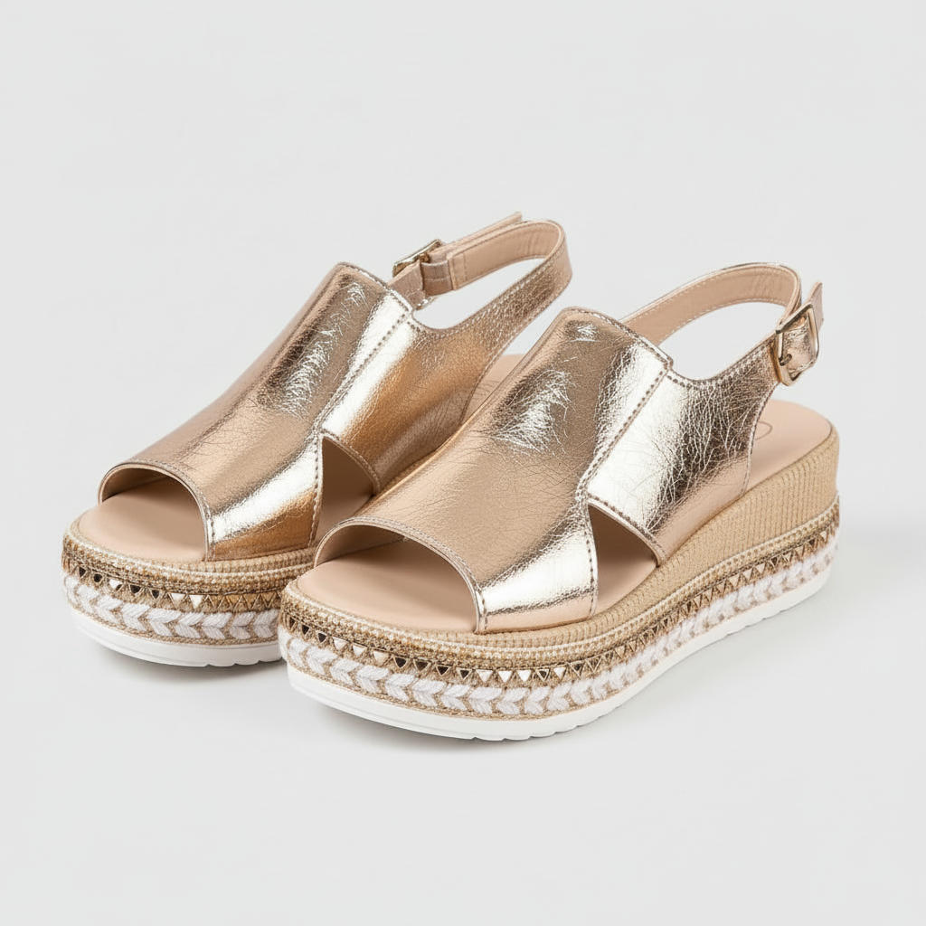 Veronica | Sandalias ortopédicas (doradas)