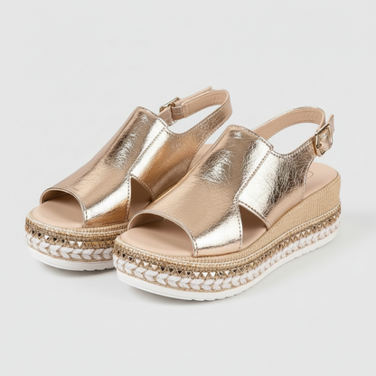 Veronica | Sandalias ortopédicas (doradas)
