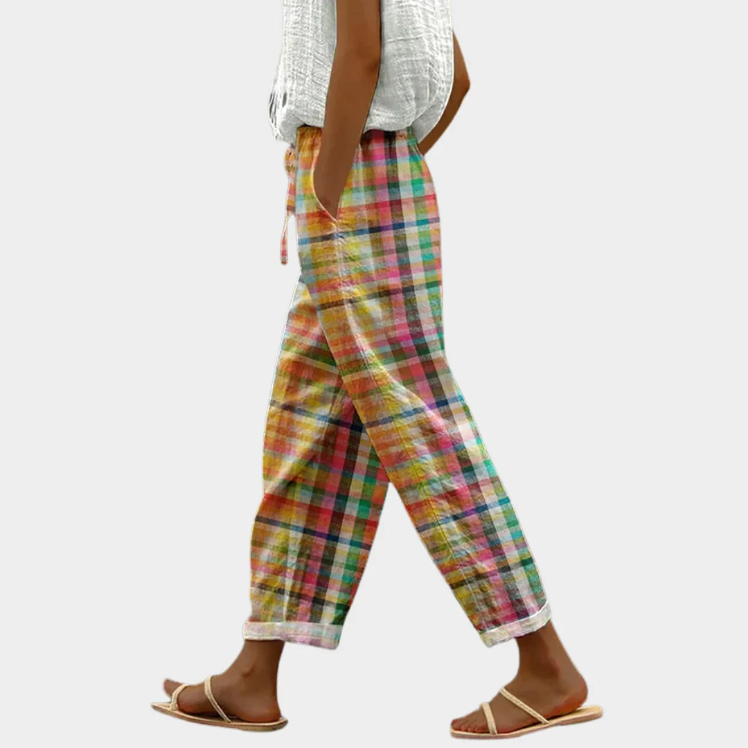 Michelle | Pantalones cómodos a cuadros