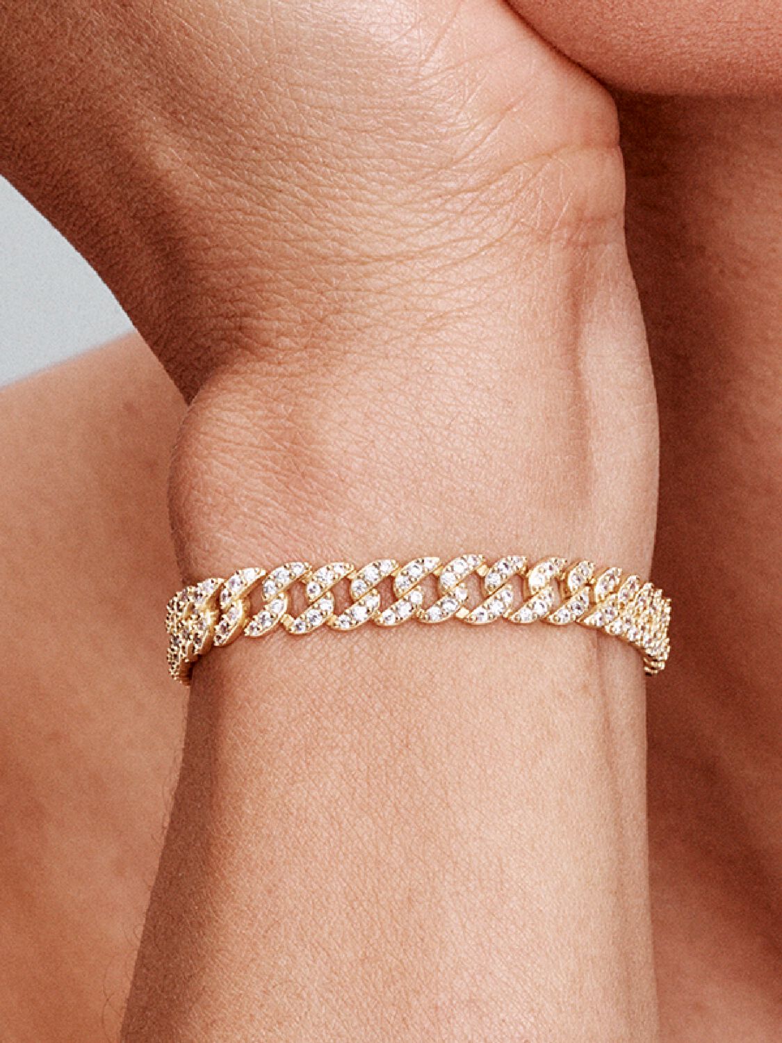 Cubana Pulsera Pavé | Oro