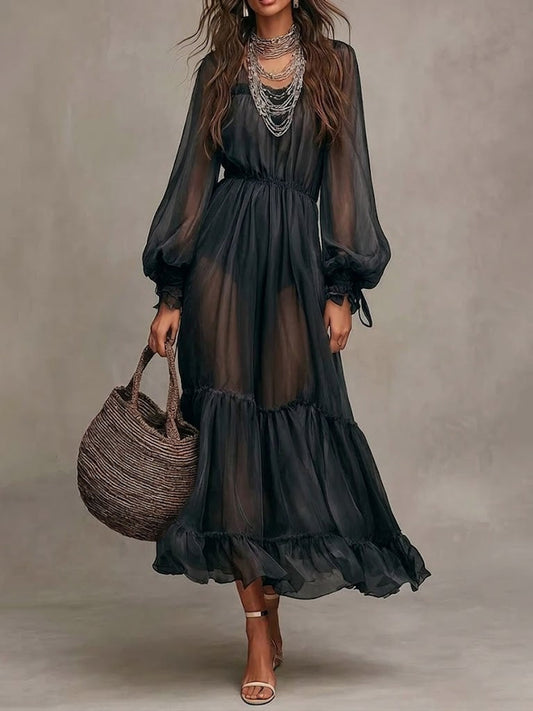 Gerda | Vestido midi elegante con escote en V