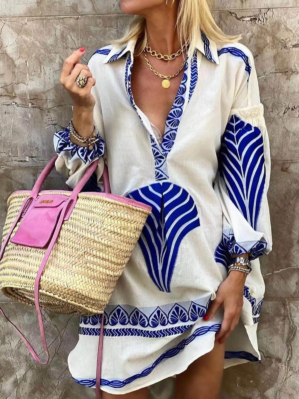 Flore | Vestido mini de verano con estampado tropical