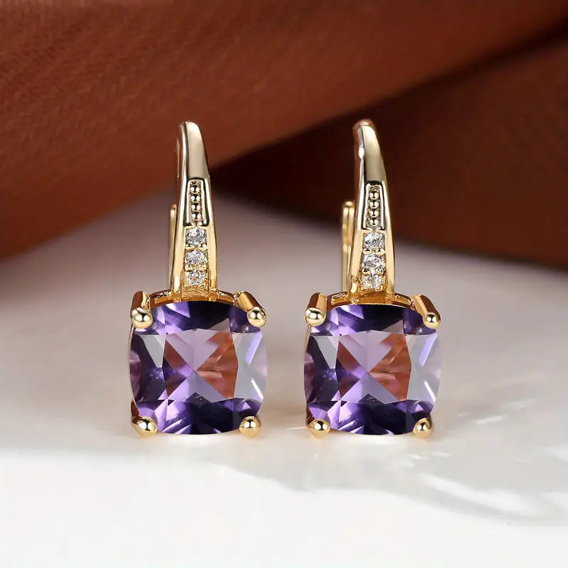 <p>Aretes de Aro con Piedra Mística | Oro</p>