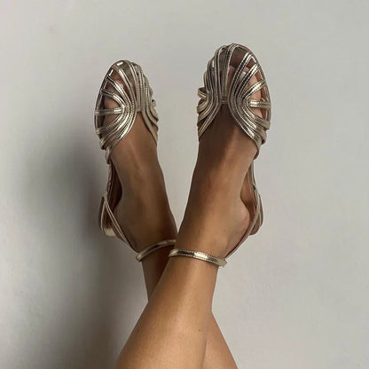 Vittoria | Sandalias Joya Dorada