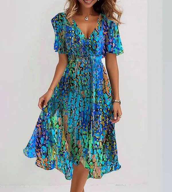 Sapphire | Vestido midi azul etéreo