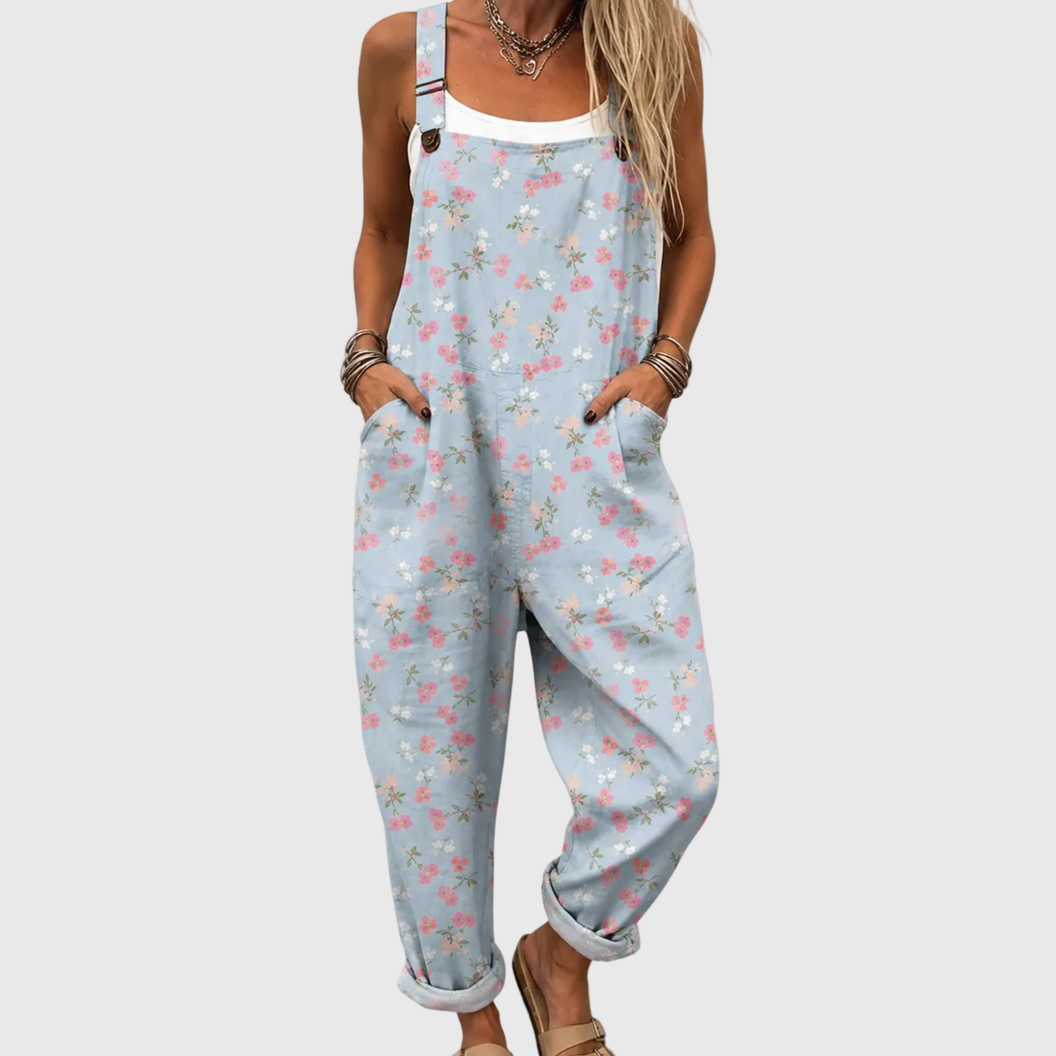 <strong>Suave Mono Azul con Flores</strong>