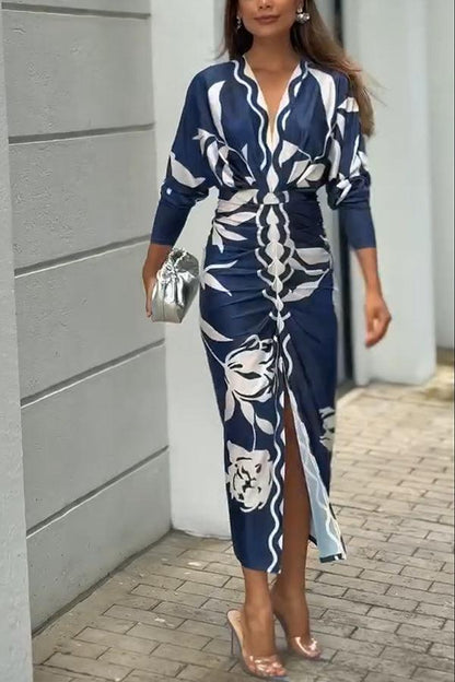 Eva | Vestido midi con mangas dolman en un diseño único