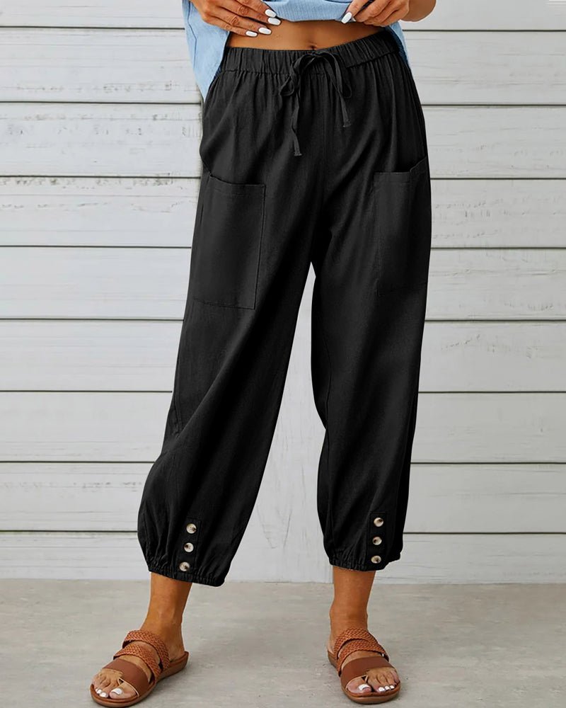 Neve | Pantalones elegantes de tiro alto
