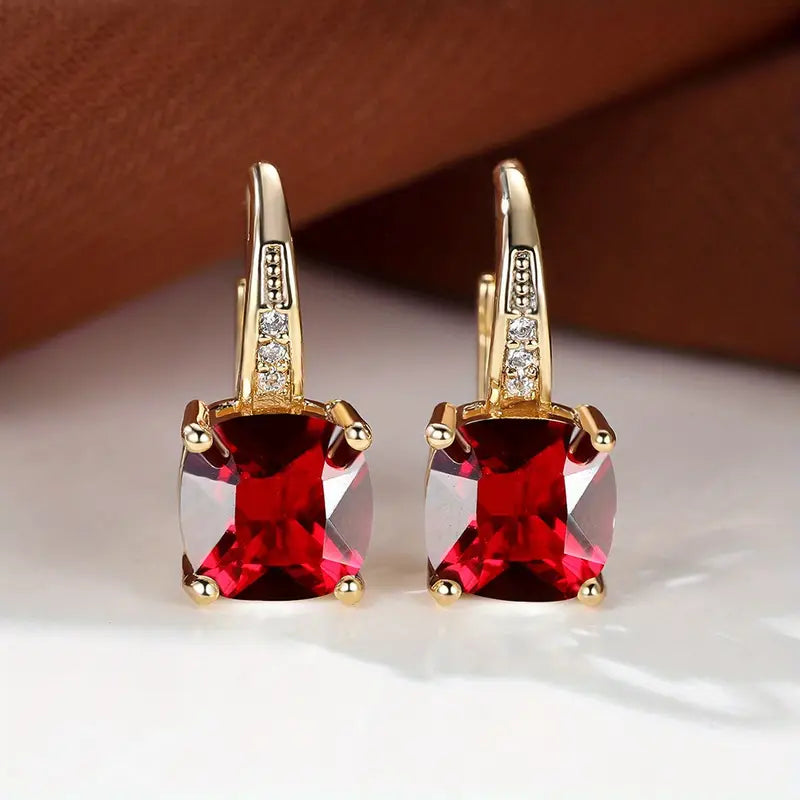 <p>Aretes de Aro con Piedra Mística | Oro</p>