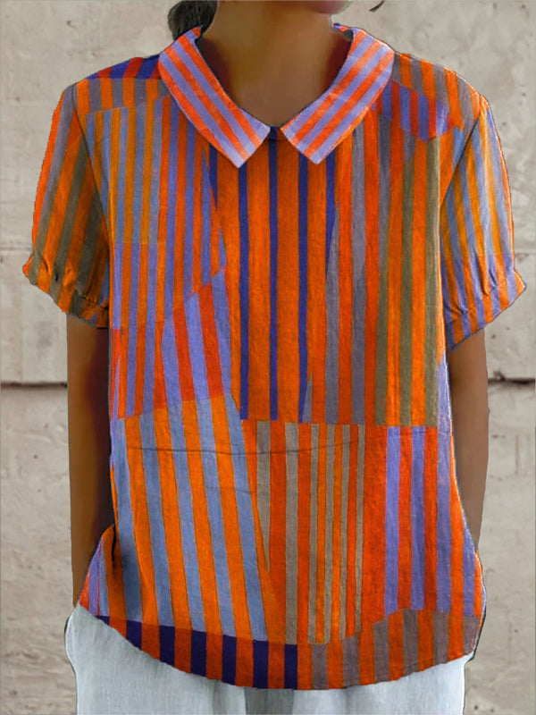 Nina | Camisa de rayas geométricas de colores
