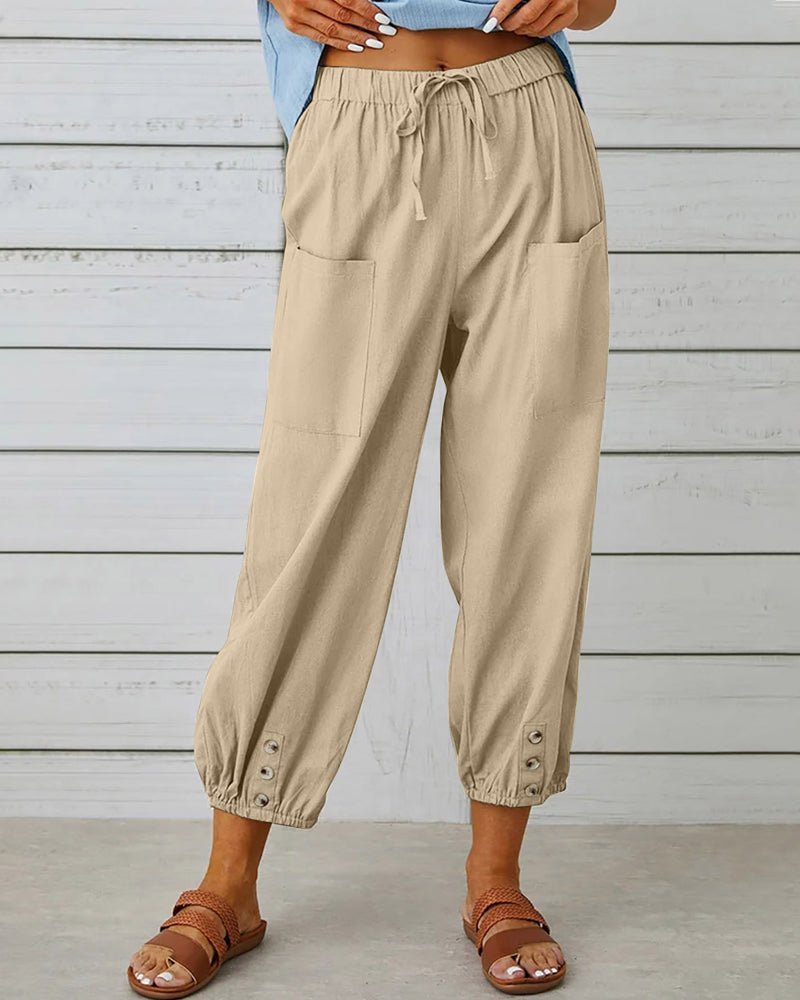Neve | Pantalones elegantes de tiro alto