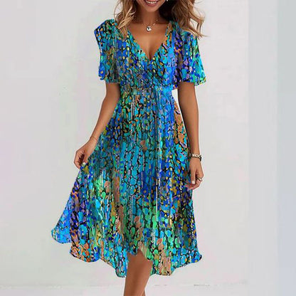 Sapphire | Vestido midi azul etéreo