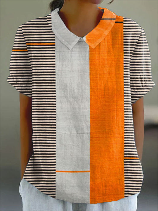 Lena | Camisa a rayas y bloques de color