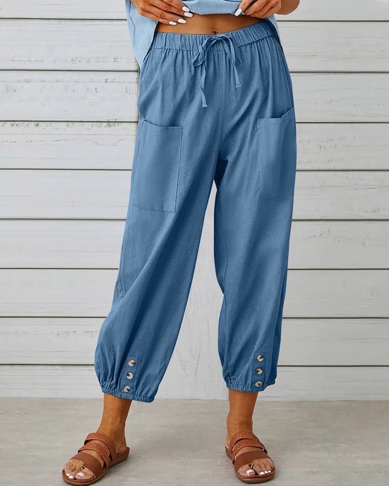 Neve | Pantalones elegantes de tiro alto