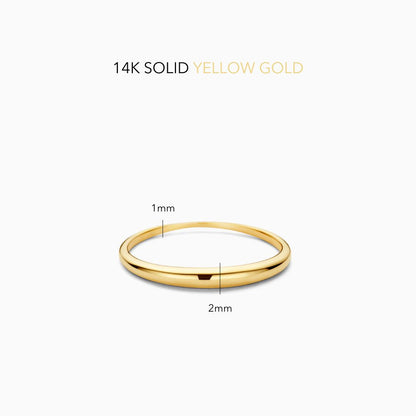 <p>Anillo Delgado Domo | Oro</p>