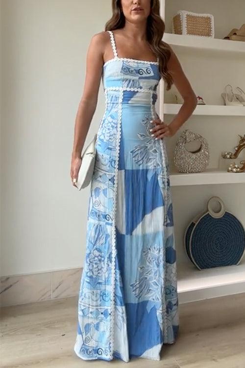Eleonore | Vestido maxi con estampado y lazo en la espalda