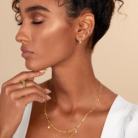 <p>Aretes de Perno Corte Pera | Oro</p>