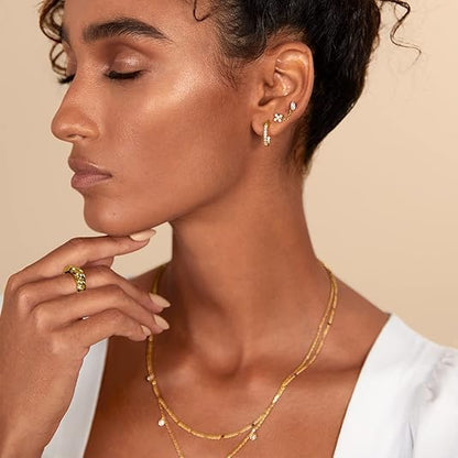 <p>Aretes de Perno Corte Pera | Oro</p>