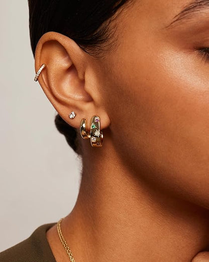 <p>Aretes en forma de aro Colorwave | Oro</p>