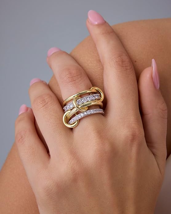 Stackable Anillos Trenzados | Oro