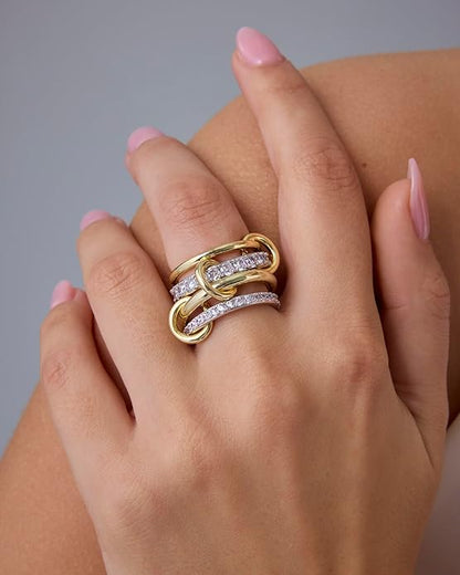 Stackable Anillos Trenzados | Oro