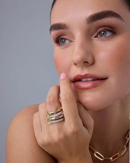 Stackable Anillos Trenzados | Oro