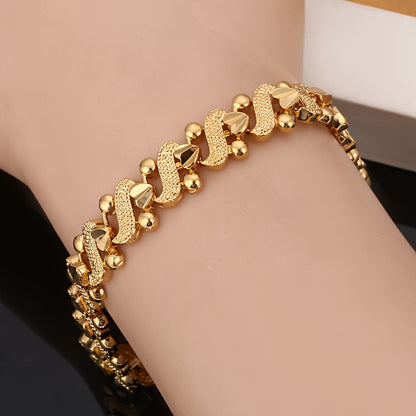 Lily Pulsera Decorativa Ondulada | Oro