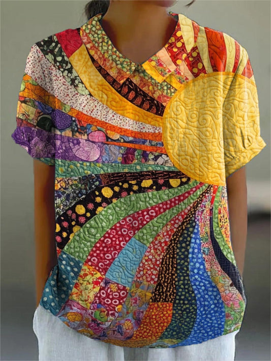 Maine | Camisa patchwork en rayos de sol