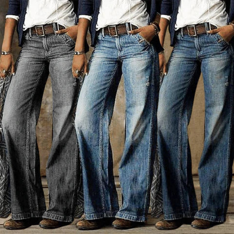 Lina - Jeans anchos de estilo retro