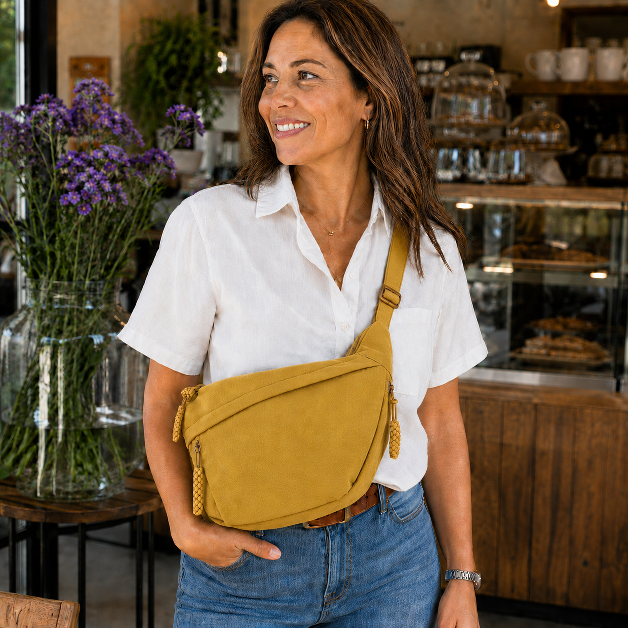 Luce | Bolso de Hombro Ocre