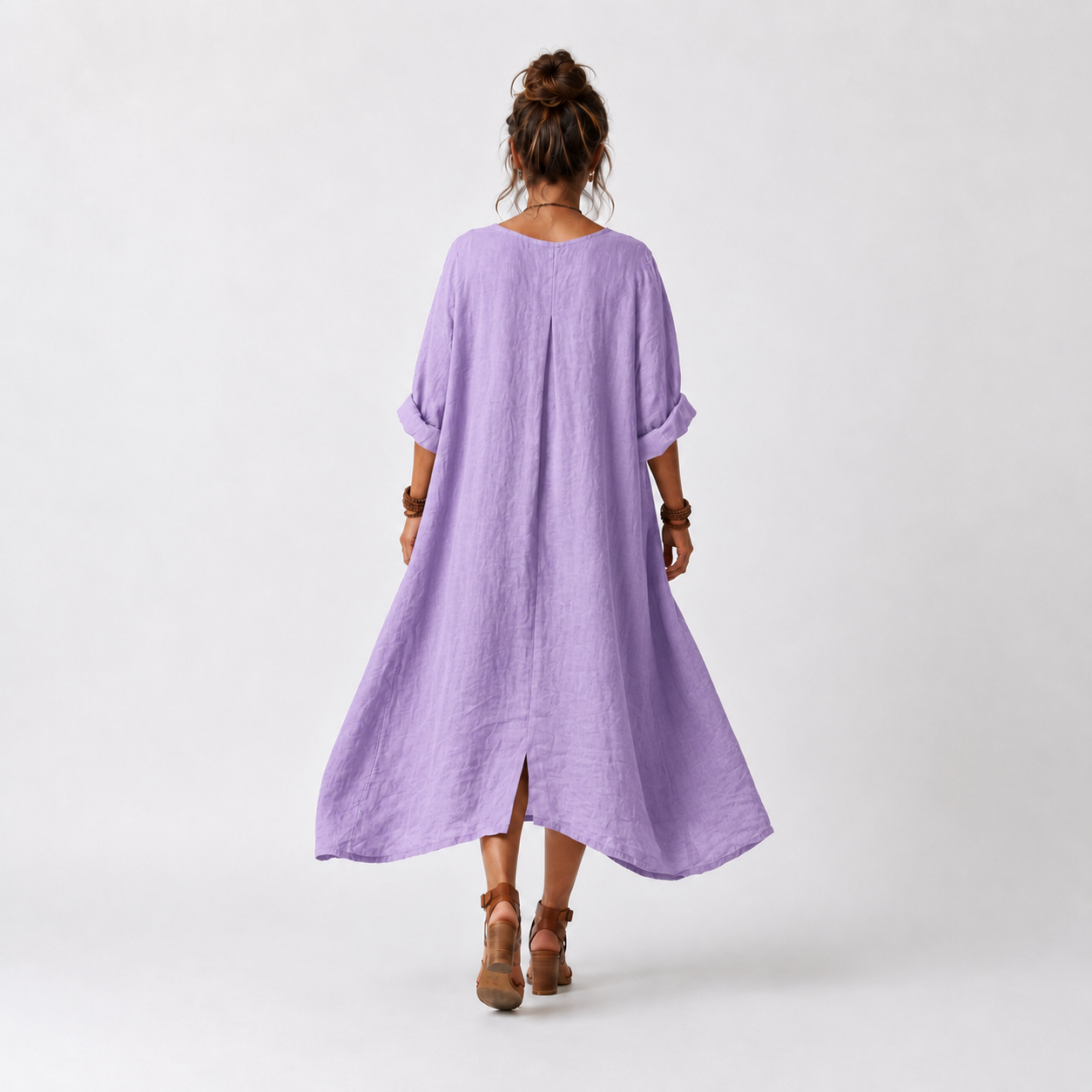 Tavi | Vestido Midi Floral Oversize con Bolsillos