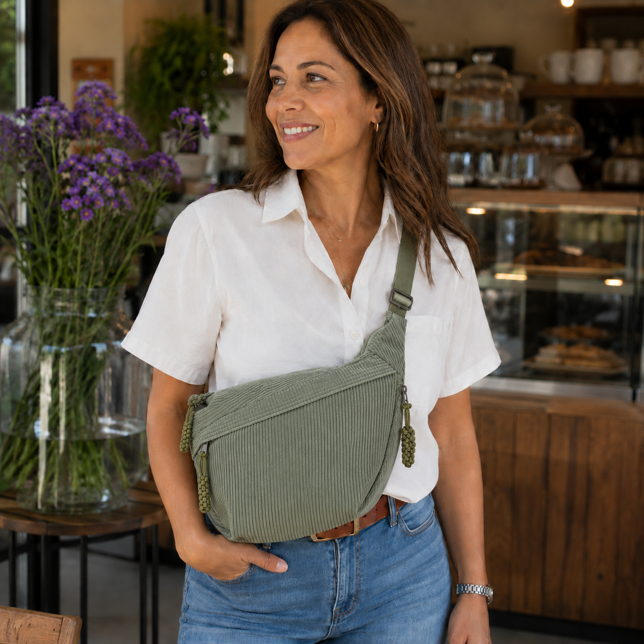 Petra | Bolso de Hombro en Pana