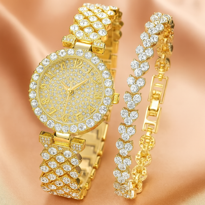 Zapatilla Reloj y Pulsera Luxe Radiance | Oro