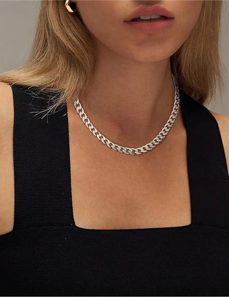 <strong>Collar Grueso Cubano Cadena | Oro</strong>