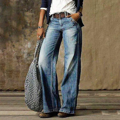 Lina - Jeans anchos de estilo retro